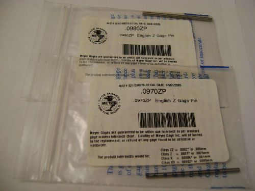 Meyer Gage Pins 1 each .0970ZP,.0980ZP