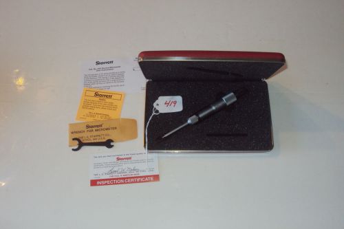 STARRETT GROOVE MICROMETER MINT IN THE ORIGINAL BOX AND CASE #124AZ