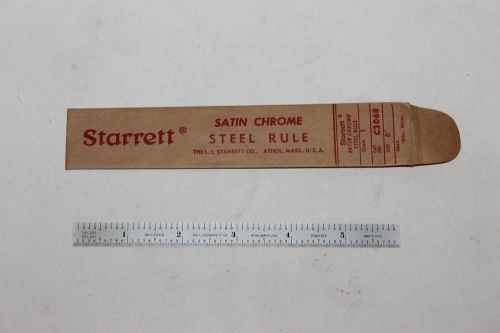 Starrett  6&#034; No. 306R Scale  Machinist Rule (.10&#034;) (.50&#034;)