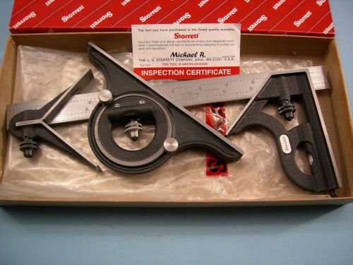 Starrett no.11h-12-4r  12&#034;  4 pc combination square hardened steel blade for sale