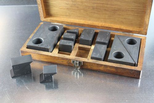 ENCO STEP BLOCK SET 1&#034;, 2&#034; &amp; 3&#034; MACHINIST WOODEN CASE