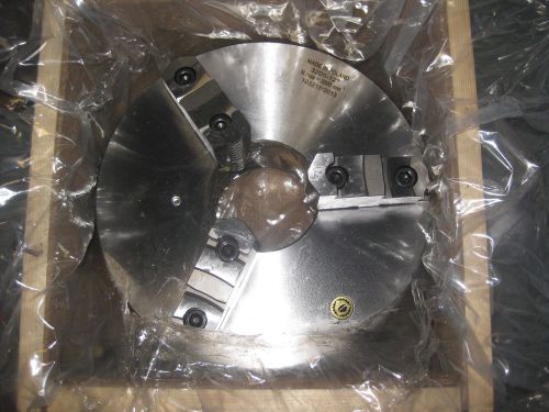 Bison 12.5&#034; 3-Jaw Self-Centering Lathe Chuck, Plain Back, Semi Steel Body !46D!