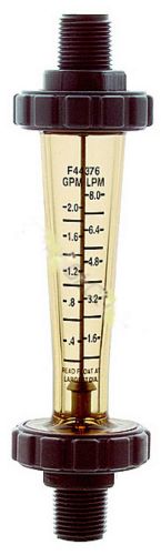 Blue-white inline mount flowmeter  for liquid - 3/4&#034; 1.0 - 37.5gpm   f-44750l-12 for sale