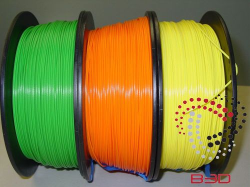 1.75 mm filament 4 3d printer. pla green,orange,yellow bundle spools for sale