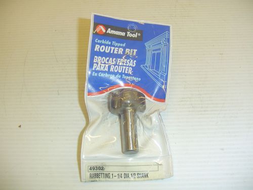 New amana tool rabbeting 1 1/4&#034; dia. 1/2&#034; shank  router bit (49302) for sale