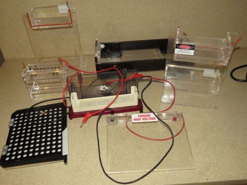 GEL ELECTROPHORESIS LOT OF PARTS / ACCESSORIES -dd