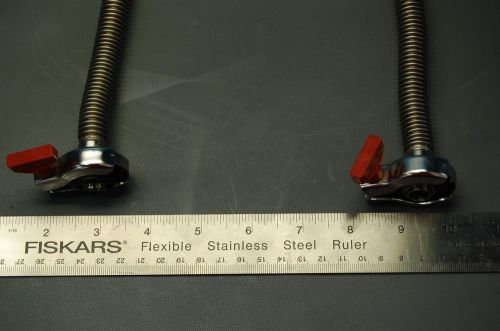 High vacuum flexible stainless steel tube tubing~19.5&#034; w/clamps (s16-2-64c) for sale