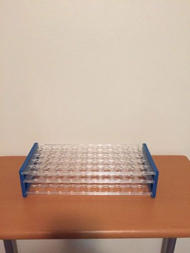 Plastic test tube rack 50 tubes dia. 15 mm New , 2 In A Pack