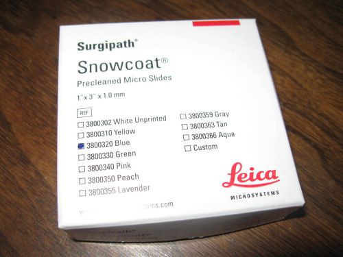 1/2 Gross Rare LEICA MICROSYSTEMS Surgipath Snowcoat 1x3 Microscope Slides