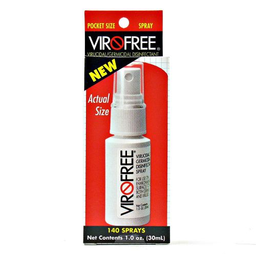 Virofree Virucidal Germicidal Disinfectant Spray NEW 1 oz Pocket Size