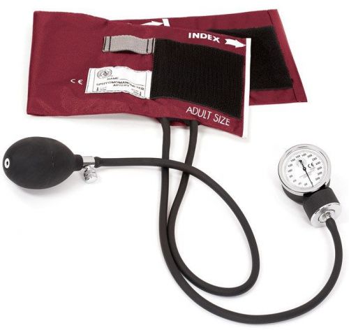 PREMIUM ANEROID SPHYGMOMANOMETER Blood Pressure Device S82 BURGUNDY