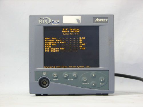 ASPECT MEDICAL A-2000 BIS XP (BiSpectral Index BIS) BRAIN MONITOR P/N 185-0070