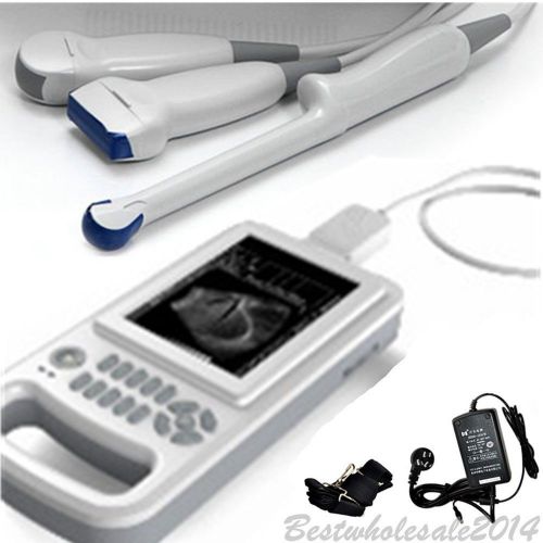 DHL, Full Digital Laptop Ultrasound Scanner Convex+Linear+Transvaginal, 3 probes