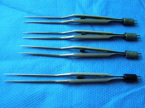 V.Mueller Bipolar Bayonet Forceps 8&#034; ReUsable Electrosurgical Instruments 4-ea