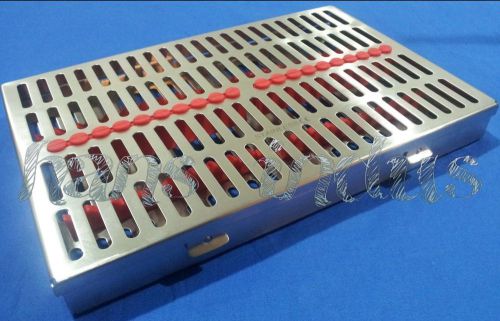 STAINLESS STERILIZATION CASSETTE RACK BOX FOR 20 SURGICAL DENTAL INSTRUMENTS