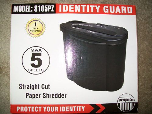 Identity Guard Model: S105PZ Paper Shredder Maximum 5 Sheets