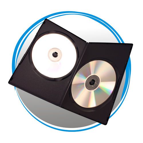 100 7mm slim double black dvd cases  d7ddblk for sale