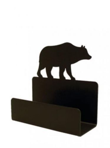 Bear Business Card Holder Fun for Teachers Desk Accent Wrought Iron New