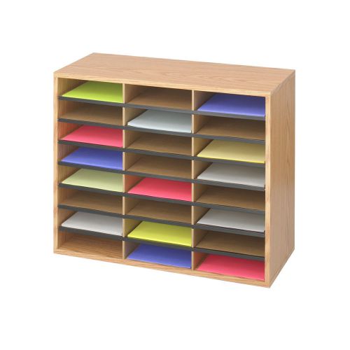 Safco Products Company Medium Wood/Corrugated Literature Organizer