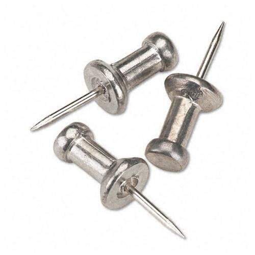 Advantus Pushpin - 0.38&#034; Length0.19&#034; Diameter - 100 / Box - Silver (CPAL3)