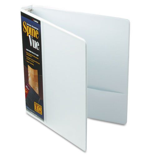 Spine vue locking round ring binder, 1&#034;, white for sale