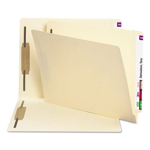 Heavyweight Folders, Two Fasteners, End Tab, Letter, 11 Point Manila, 250/Box