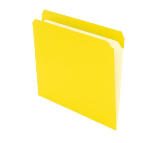 Pendaflex R152YEL Pendaflex 2-Ply, Reinforced, File Folders, Strt Cut, Top Tab,