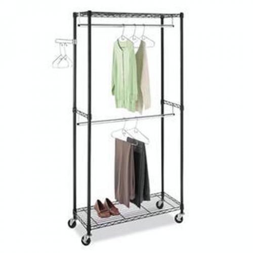 Supreme DoubleRod Garment Rack Storage &amp; Organization 6070-3366-BB