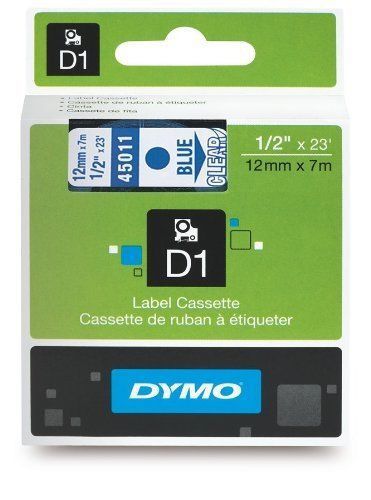 Dymo 45011 blue print/ clear tape 1/2 x 23 for sale