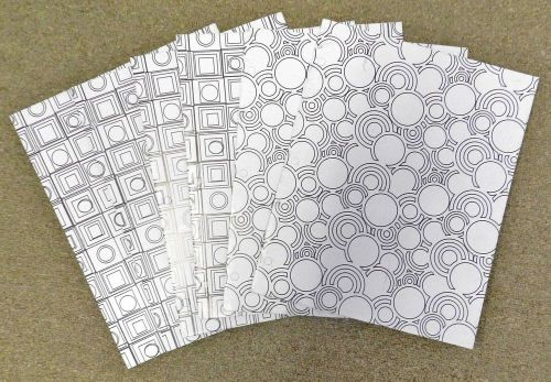 Portfolio Folders Lot of 6 Gartner Black White Circle Block Gemetric Pocket New