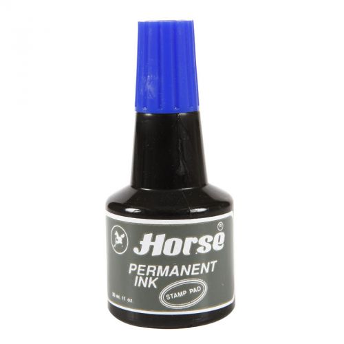 30cc Horse Blue Stamp Ink Pad Water Proof Refill Permanent Ink