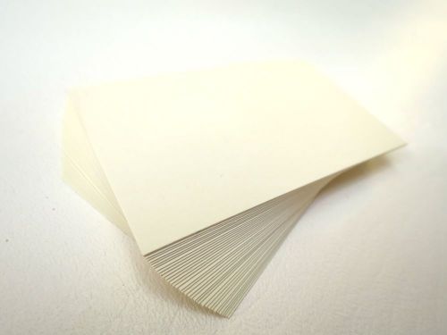 100 ivory blank business cards 80 lb. cover 89mm x 52mm- 3.5 x 2 for sale