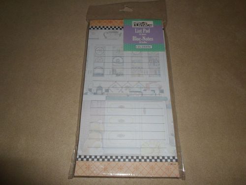 Mary engelbreit &#034;vintage kitchen&#034; 80 sheet magnetic list pad~8&#034; x 4&#034;, brand new! for sale