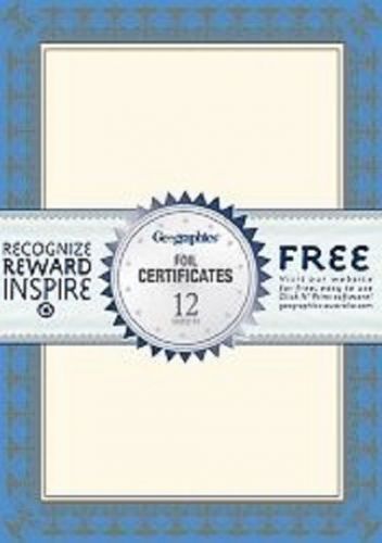 PAPER PARCHMENT CERTIFICATES GEO FLEUR DELIS 15 SHEETS  (44548)