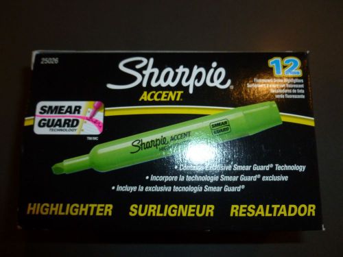 NIB Shanpie Accent HIGHLIGHTER GREEN 12 pack 25010