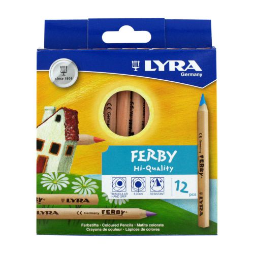 12 lyra ferby triangular giant colored pencils, assorted for sale