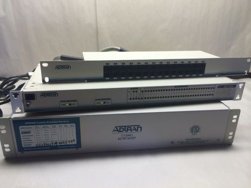 Adtran MX2800 1200290L1 M13 Multiplexer w/ Patch Panel Battery Backup 1175044L1