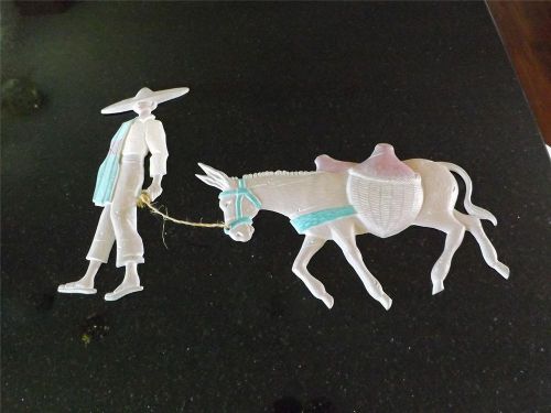 Southwestern Americana Donkey and Spanish Cowboy carring water jugs