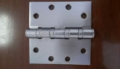 Set of 4 stanley door hinge fbb 168 4.5&#034;x 4.5&#034; brushed look used satin for sale