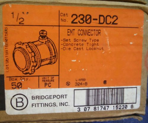 Bridgeport 230-DC2 1/2&#034; EMT Connector 230-DC2 QTY 30