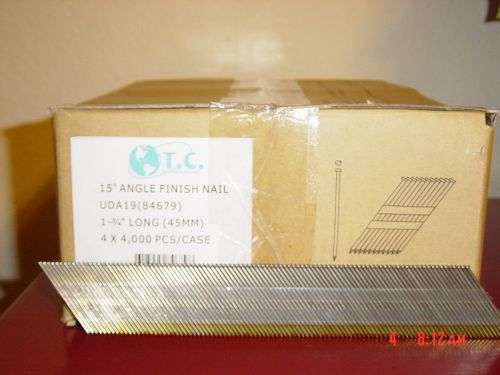 Da19 1-3/4&#034; 15 gauge 34 degree angled finish nails sfn1,sfn40,sfn41 for sale