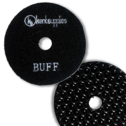 KENT Premium Quality 4&#034; DRY BLACK Buff, 2mm Thick, Diamond Polishing Pad