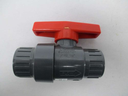 NEW COLONIAL SUPER C 1/2 IN NPT PVC THREADED BALL VALVE D375011