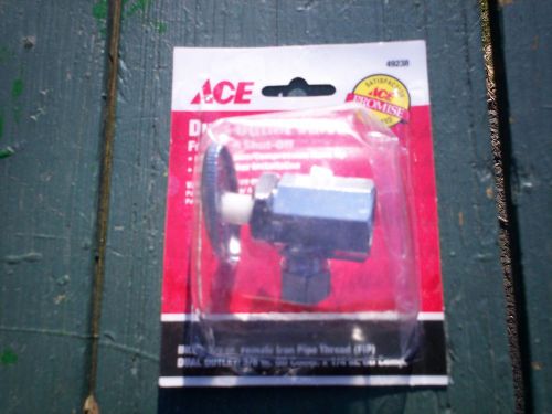 Ace Dual Outlet Shut-Off Valve Full Turn Shutoff Item 49238