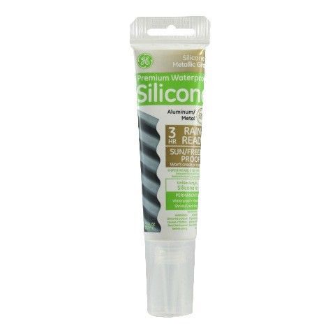 2.8 oz. Gray Aluminum &amp; Metal Silicone II Sealant Squeeze Tube