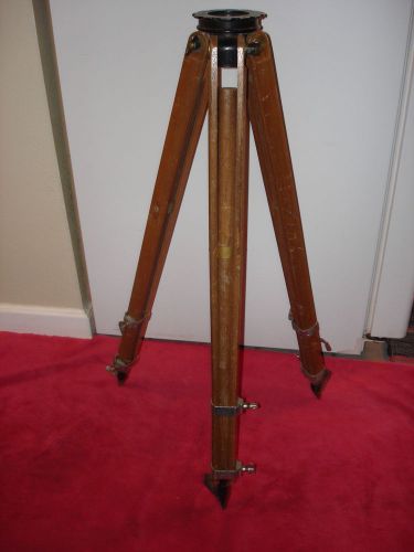 VINTAGE LIETZ WOODEN TRANSIT TRIPOD - SOKKISHA, JAPAN- HOUSE- FARM TOOL- LEVEL