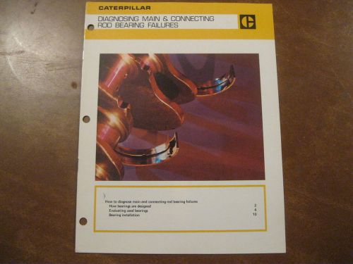 Caterpillar Diagnosing Main &amp; Connecting Rod Bearing Failures Manual 1971