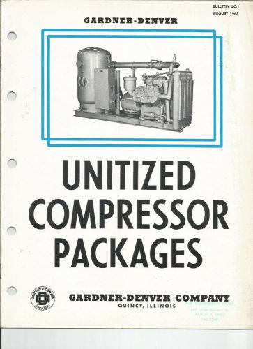 1963 GARDNER DENVER AIR COMPRESSOR BROCHURE QUINCY ILLINOIS