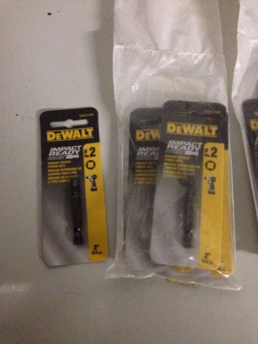 DeWalt DW2212IR Impact Ready # 2 Square Recessed Power Bit Lot Of 5