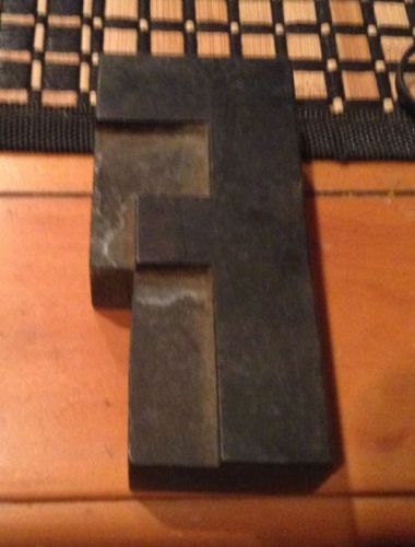 Vintage / Antique Letterpress 4&#034; Wood Printer&#039;s Type Letter &#034;F&#034;